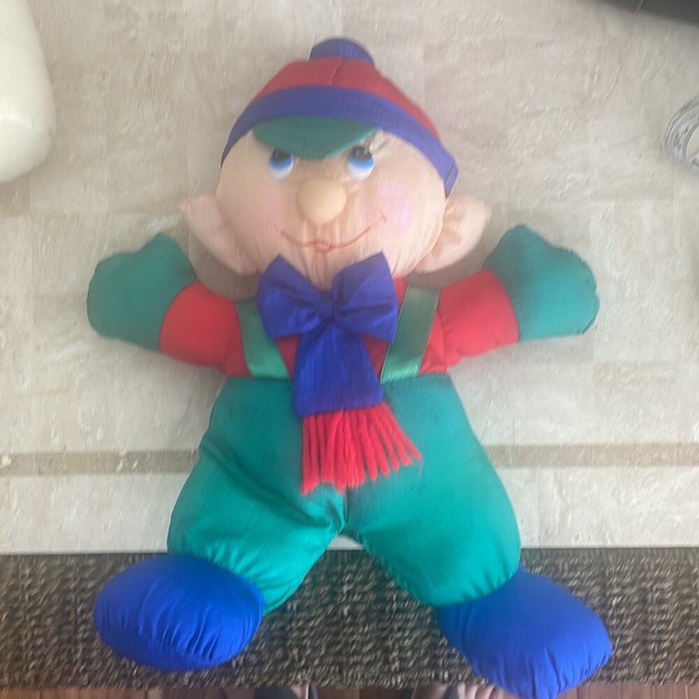 TB Trading Co vintage nylon Santa’s Helper plush